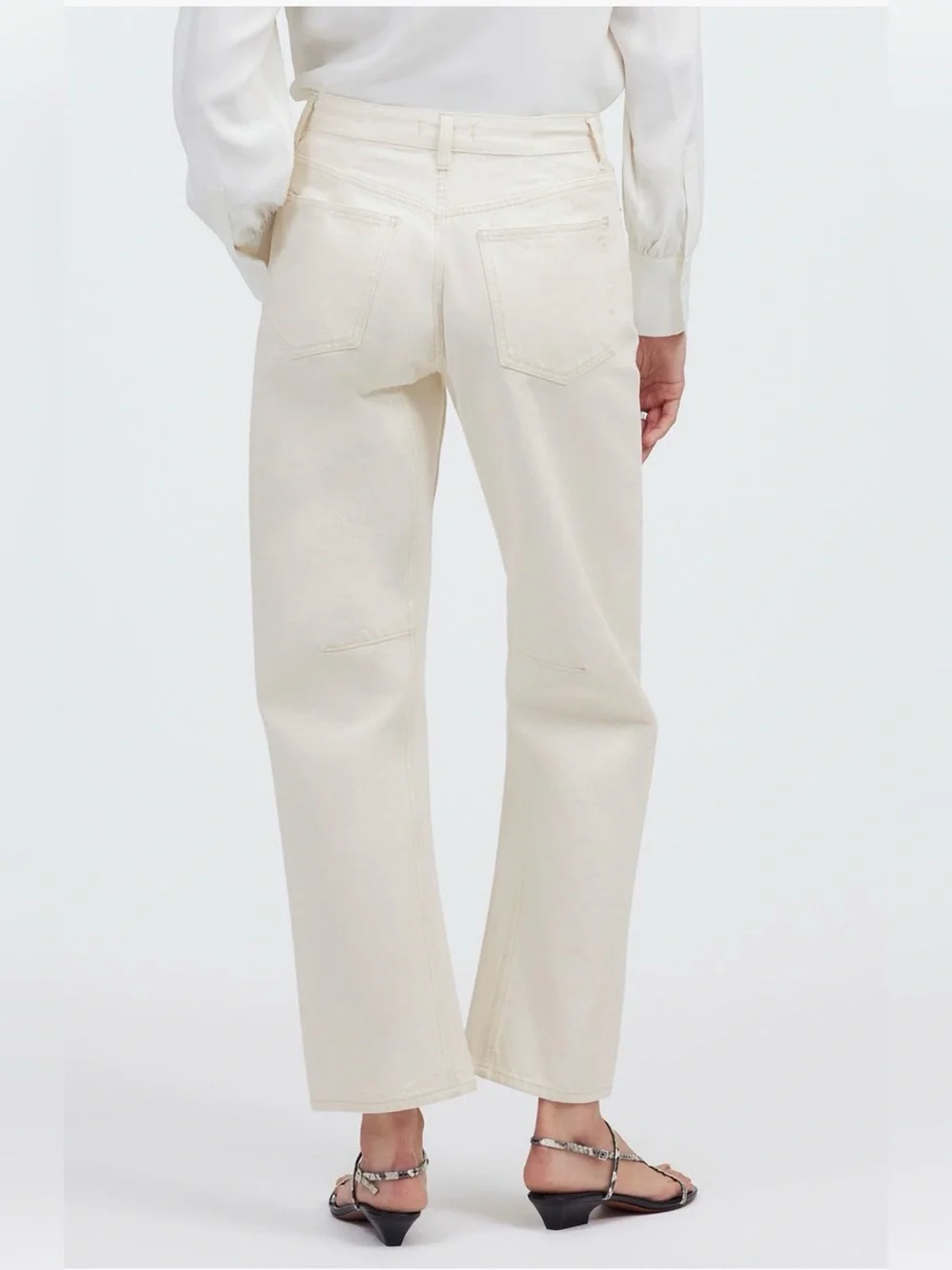 Madewell Darted Barrel Leg Jeans Off-White - Picture 2 of 7